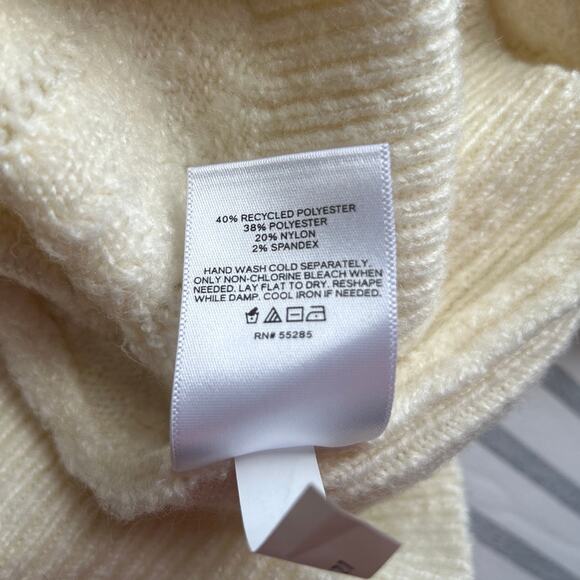 Express Textured Balloon Sleeve Sweater, Cream – Women’s Medium - Picture 5 of 5